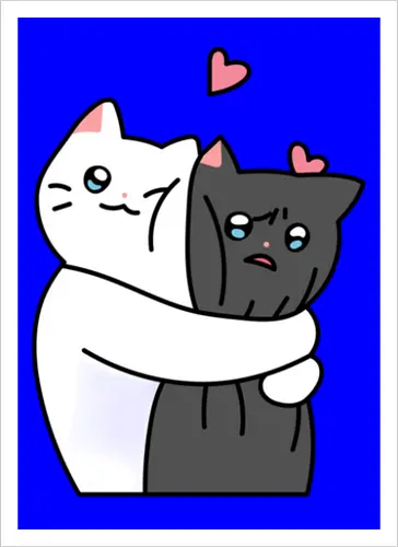 Cute Cats Hugs with Love 