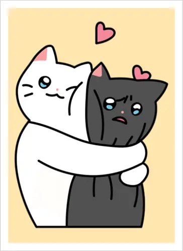 Cute Cats Hugs with Love 
