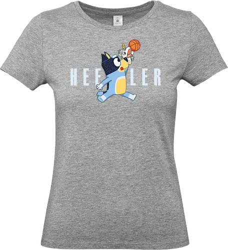 Air Heeler! - bluey, dad, father, fathers-day, basketball, basket, jordan, air, funny, sports - Standard T-Shirt (Frauen)