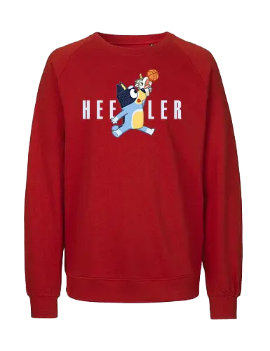 Air Heeler! - bluey, dad, father, fathers-day, basketball, basket, jordan, air, funny, sports - Fairtrade Sweatshirt