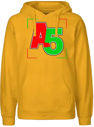 Ash5ive - Logo Ecken - ash5ive, ash5, ashfive, youtube, tip tap tube, echtso, merch, merchandise - Fairtrade Hoodie