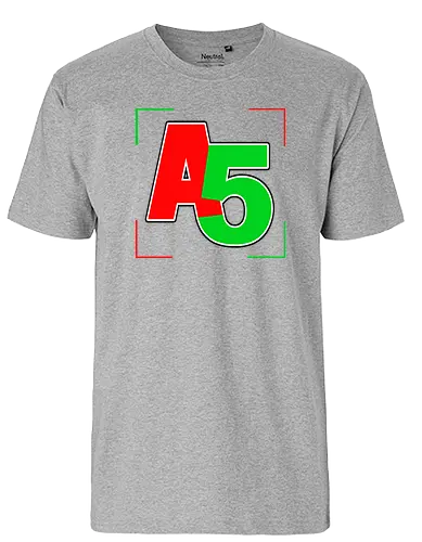 Ash5ive - Logo Ecken - ash5ive, ash5, ashfive, youtube, tip tap tube, echtso, merch, merchandise - Fairtrade T-Shirt