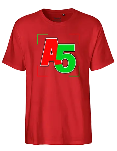Ash5ive - Logo Ecken - ash5ive, ash5, ashfive, youtube, tip tap tube, echtso, merch, merchandise - Fairtrade T-Shirt