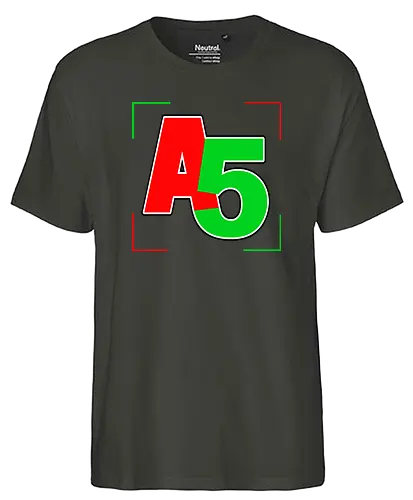 Ash5ive - Logo Ecken - ash5ive, ash5, ashfive, youtube, tip tap tube, echtso, merch, merchandise - Fairtrade T-Shirt