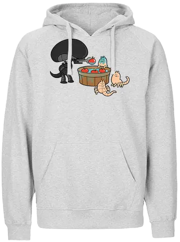 Xenomorph Party Games: Apple Catching - movies, Xenomorph, alien, ripley, facehugger, party, birthday, party games - Fairtrade Hoodie