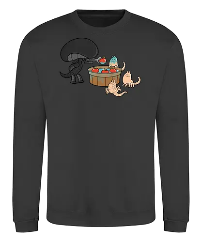 Xenomorph Party Games: Apple Catching - movies, Xenomorph, alien, ripley, facehugger, party, birthday, party games - Sweatshirt