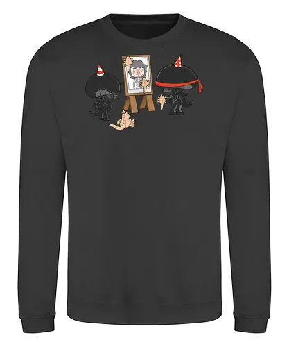 Xenomorph Party Games: Pin The Human - Xenomorph, movies, alien, ripley, facehugger, party, birthday, party games - Sweatshirt