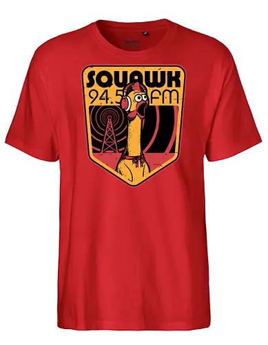 Chicken Radio TV Show - Rubber Duck, Duck, Tv Show, Rpg, Radio, Music, 80s, Badge, Retro, Retro Vintage, Vintage, Halloween, Classic Movie, Classic, Rock And Roll, Rock N Roll, Mascot, Meme, memes - Fairtrade T-Shirt