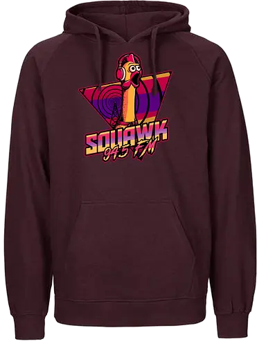 Chicken Vaporwave Radio  - Rubber Duck, Duck, Tv Show, Rpg, Radio, Music, 80s, Badge, Retro, Retro Vintage, Vintage, Halloween, Classic Movie, Classic, Rock And Roll, Rock N Roll, Mascot, Meme, memes, Neon, Neon Sign, Vaporwave - Fairtrade Hoodie