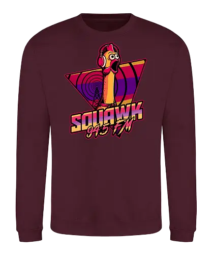 Chicken Vaporwave Radio  - Rubber Duck, Duck, Tv Show, Rpg, Radio, Music, 80s, Badge, Retro, Retro Vintage, Vintage, Halloween, Classic Movie, Classic, Rock And Roll, Rock N Roll, Mascot, Meme, memes, Neon, Neon Sign, Vaporwave - Sweatshirt