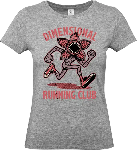 Dimensional Running Monster - Tv Show, Rpg, 80s, Badge, Retro, Retro Vintage, Vintage, Halloween, Classic Movie, Classic, Monster, Creature, Spooky, Creepy, Fun, Funny, Run, Running, Club, Cute, Cartoon - Standard T-Shirt (Frauen)