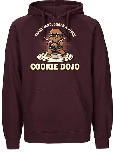 Train Hard, Snack Harder - Cookie Dojo - cookie dojo, train hard snack harder, gingerbread ninja, martial arts shirt, funny christmas cookie, candy cane katana, ninja dojo, christmas humor, food pun shirt, fighter gingerbread, cookie lover gift, fitness humor apparel, warrior cookie, unique holiday tee, baking gift, training shirt, sweet fighter, xmas dojo, gingerbread man top - Fairtrade Hoodie