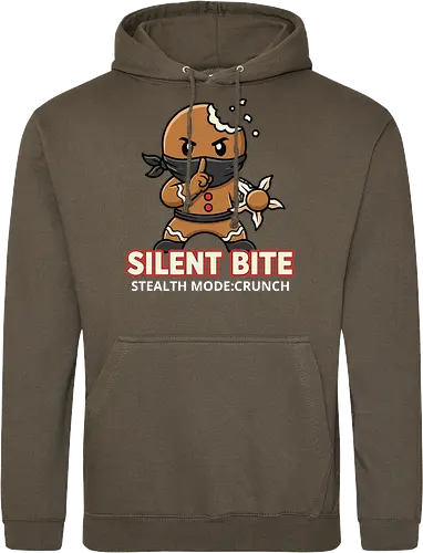 Silent Bite - Stealth Mode: Crunch" Funny Gingerbread Ninja T-Shirt