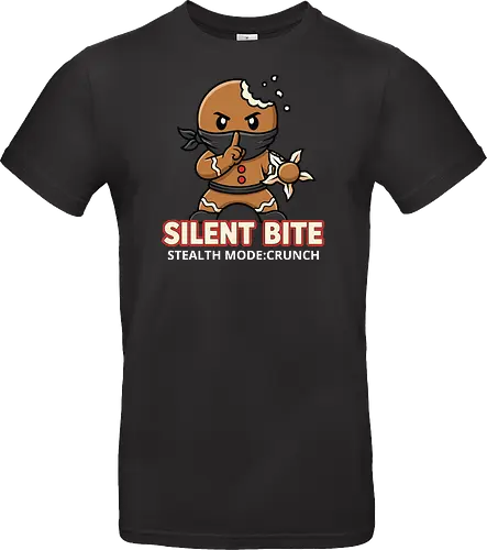 Silent Bite - Stealth Mode: Crunch" Funny Gingerbread Ninja T-Shirt