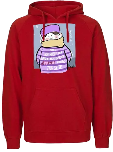 Aber ich stehe dir wirklich gerne jederzeit ratlos zur Seite! - Ringelpullisprüche, Ringeldinger, streifenweise, Spruch, Weisheit, Motivation, Ringelpulli, SprücheShirt, Cartoon Illustration, Statement, Handgezeichnet, Humor, Selbstironie, Streifenpulli, Spruchshirt, deutsch - Fairtrade Hoodie