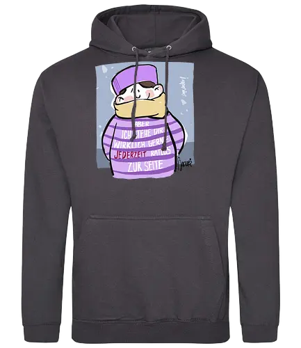 Aber ich stehe dir wirklich gerne jederzeit ratlos zur Seite! - Ringelpullisprüche, Ringeldinger, streifenweise, Spruch, Weisheit, Motivation, Ringelpulli, SprücheShirt, Cartoon Illustration, Statement, Handgezeichnet, Humor, Selbstironie, Streifenpulli, Spruchshirt, deutsch - Standard Hoodie