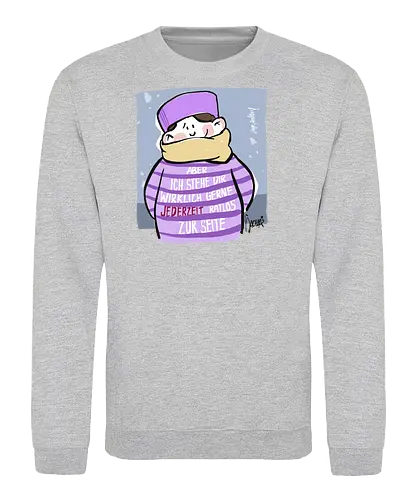 Aber ich stehe dir wirklich gerne jederzeit ratlos zur Seite! - Ringelpullisprüche, Ringeldinger, streifenweise, Spruch, Weisheit, Motivation, Ringelpulli, SprücheShirt, Cartoon Illustration, Statement, Handgezeichnet, Humor, Selbstironie, Streifenpulli, Spruchshirt, deutsch - Sweatshirt