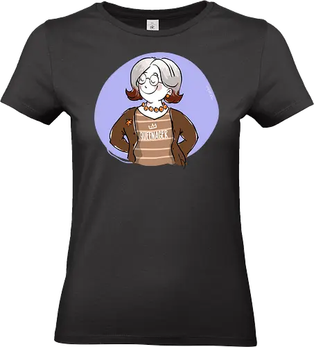 Queenager - Ringelpullisprüche, Ringeldinger, streifenweise, Spruch, Weisheit, Motivation, Ringelpulli, SprücheShirt, Cartoon Illustration, Statement, Handgezeichnet, Humor, Selbstironie, Streifenpulli, Spruchshirt, deutsch - Standard T-Shirt (Frauen)