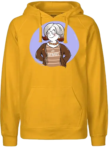 Queenager - Ringelpullisprüche, Ringeldinger, streifenweise, Spruch, Weisheit, Motivation, Ringelpulli, SprücheShirt, Cartoon Illustration, Statement, Handgezeichnet, Humor, Selbstironie, Streifenpulli, Spruchshirt, deutsch - Fairtrade Hoodie