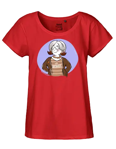 Queenager - Ringelpullisprüche, Ringeldinger, streifenweise, Spruch, Weisheit, Motivation, Ringelpulli, SprücheShirt, Cartoon Illustration, Statement, Handgezeichnet, Humor, Selbstironie, Streifenpulli, Spruchshirt, deutsch - Fairtrade Girl Shirt