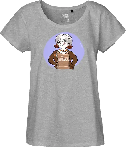 Queenager - Ringelpullisprüche, Ringeldinger, streifenweise, Spruch, Weisheit, Motivation, Ringelpulli, SprücheShirt, Cartoon Illustration, Statement, Handgezeichnet, Humor, Selbstironie, Streifenpulli, Spruchshirt, deutsch - Fairtrade Girl Shirt