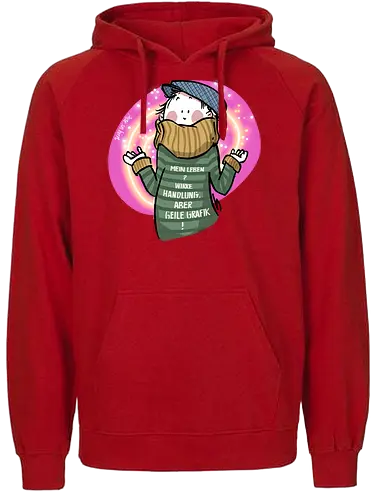 Mein Leben? - Ringelpullisprüche, Ringeldinger, streifenweise, Spruch, Weisheit, Motivation, Ringelpulli, SprücheShirt, Cartoon Illustration, Statement, Handgezeichnet, Humor, Selbstironie, Streifenpulli, Spruchshirt, deutsch - Fairtrade Hoodie