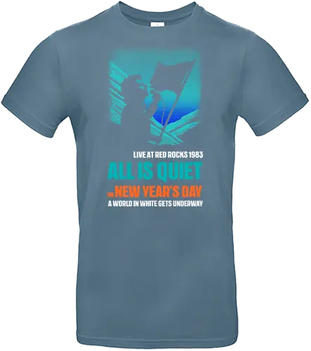 New Year's Day Music Art - music, album cover, funny, funny quote, funnytee, happy new year, music album, music artist, new years eve party, pop music, rock, rock bands, rock music, song lyrics, u2 - Standard T-Shirt