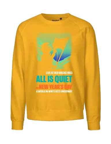 New Year's Day Music Art - music, album cover, funny, funny quote, funnytee, happy new year, music album, music artist, new years eve party, pop music, rock, rock bands, rock music, song lyrics, u2 - Fairtrade Sweatshirt