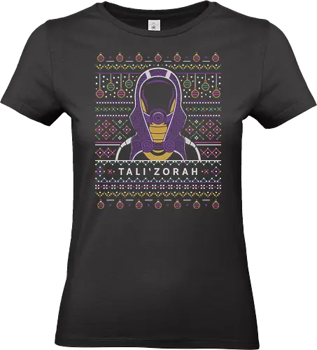 Tali Zorah Ugly Sweater - mass effect, n7, commander shepard, ssv normandy, systems alliance, garrus vakarian, tali zorah, video game, gaming, gamer, urdnot wrex, mordin solus, jaal ama darav, liara t soni, ugly christmas sweater, spectre - Standard T-Shirt (Frauen)