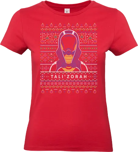 Tali Zorah Ugly Sweater - mass effect, n7, commander shepard, ssv normandy, systems alliance, garrus vakarian, tali zorah, video game, gaming, gamer, urdnot wrex, mordin solus, jaal ama darav, liara t soni, ugly christmas sweater, spectre - Standard T-Shirt (Frauen)