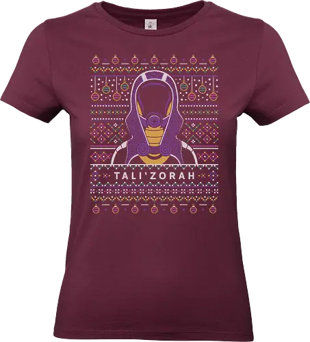 Tali Zorah Ugly Sweater - mass effect, n7, commander shepard, ssv normandy, systems alliance, garrus vakarian, tali zorah, video game, gaming, gamer, urdnot wrex, mordin solus, jaal ama darav, liara t soni, ugly christmas sweater, spectre - Standard T-Shirt (Frauen)