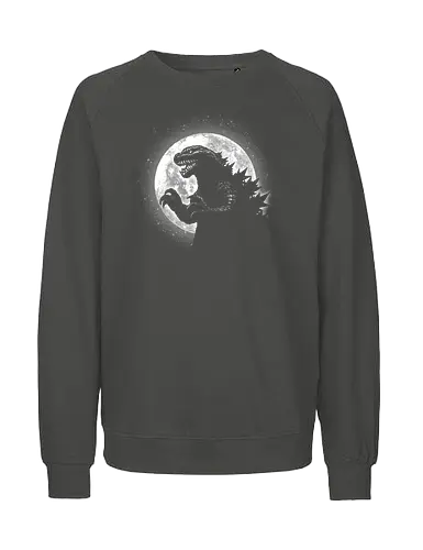 Moonlight Kaiju - monster, kaiju, godzilla artwork, Kaiju, Kaiju, fan art, sci-fi, anime, film, pop culture, creature - Fairtrade Sweatshirt