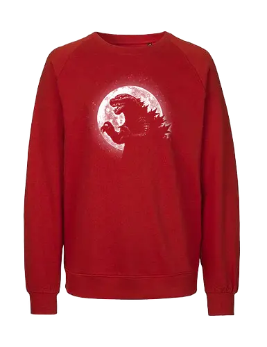 Moonlight Kaiju - monster, kaiju, godzilla artwork, Kaiju, Kaiju, fan art, sci-fi, anime, film, pop culture, creature - Fairtrade Sweatshirt
