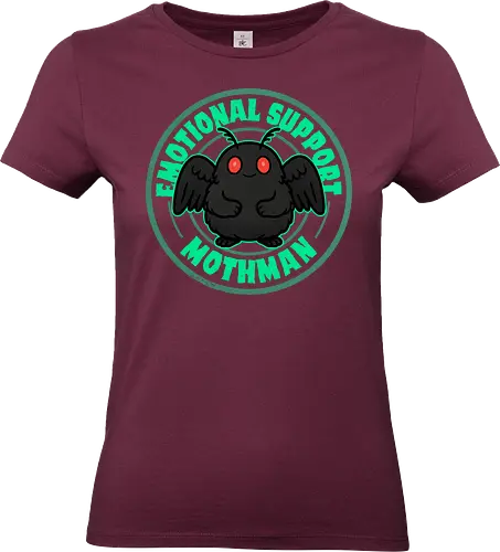 Emotional Support Mothman - mothman, cryptid, folklore, paranormal, urban legend, Paranormal, mothman sightings, creepy art, mystery, night creature - Standard T-Shirt (Frauen)