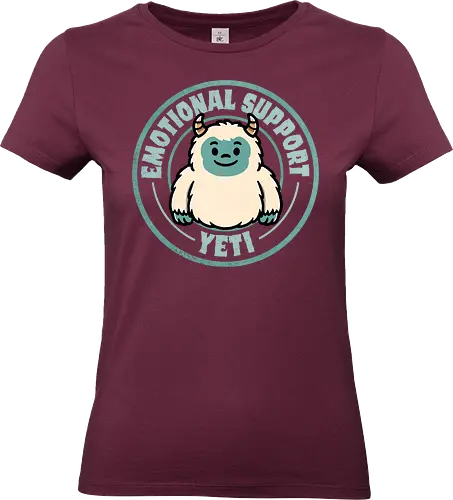 Emotional Support Yeti - yeti, yeti design, yeti art, bigfoot, snow monster, mythical creature, yeti apparel, yeti lover, yeti gift, yeti aesthetic - Standard T-Shirt (Frauen)