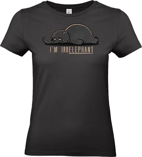 Unhappy Elephant - elephant art, elephant gifts, elephant lover, elephant design, cute elephant, elephant illustration, funny elephant, wildlife art, elephant print, nature lover, smentalhealth, depressionart, sadart, emo, mood, anxiety, darkhumor, selfcare, feelings, arttherapy - Standard T-Shirt (Frauen)