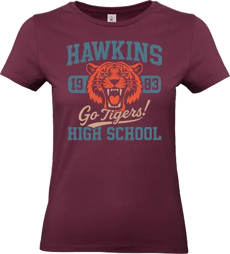 Hawkins Tigers - Strange, hawkins lab, hawkins high school, upside down, eleven, dustin, mike wheeler, season 4, 80s nostalgia, horror merch - Standard T-Shirt (Frauen)
