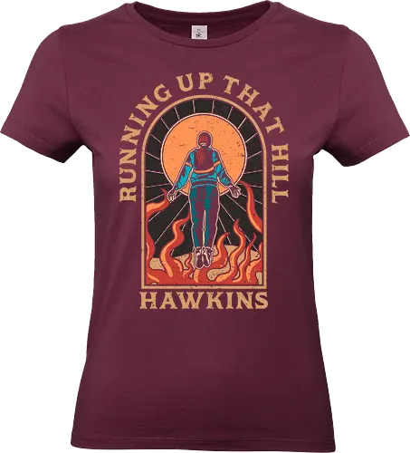 Running up that hill  - Running up that hill, Strange, hawkins lab, hawkins high school, upside down, eleven, dustin, mike wheeler, season 4, 80s nostalgia, horror merch, max - Standard T-Shirt (Frauen)