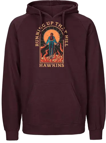 Running up that hill  - Running up that hill, Strange, hawkins lab, hawkins high school, upside down, eleven, dustin, mike wheeler, season 4, 80s nostalgia, horror merch, max - Fairtrade Hoodie