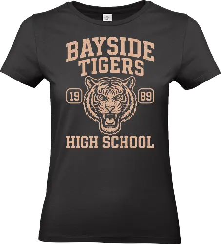 Bayside Tigers - Saved by the Bell, bayside tigers, bayside high, 80s nostalgia, vintage sports, tiger pride, high school - Standard T-Shirt (Frauen)