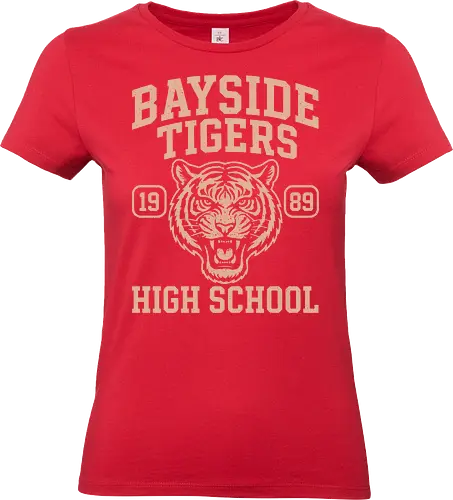 Bayside Tigers - Saved by the Bell, bayside tigers, bayside high, 80s nostalgia, vintage sports, tiger pride, high school - Standard T-Shirt (Frauen)