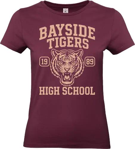Bayside Tigers - Saved by the Bell, bayside tigers, bayside high, 80s nostalgia, vintage sports, tiger pride, high school - Standard T-Shirt (Frauen)