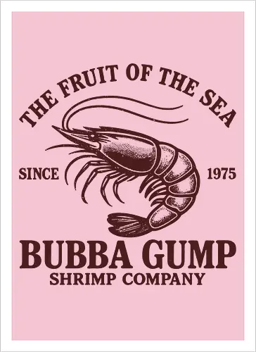 Bubba Gump - forrest gump, bubba, gump, shrimp, vintage, retro - Kunstdruck