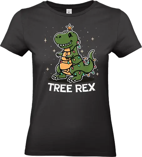 Tree Rex - dinosaur, t-rex design, dino lovers, funny t-rex, tyrannosaurus rex, prehistoric art, t-rex lover, dinosaur gifts, cartoon t-rex, t-rex illustration, christmas gift, holiday decor, xmas, christmas tree, festive, winter wonderland, holiday cheer, seasonal, gift ideas, merry christmas, tree - Standard T-Shirt (Frauen)