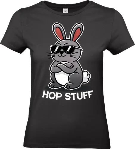 Hop Stuff - bunny, hare, cute rabbit, rabbit art, animal lovers, wildlife, pet rabbit, rabbit gifts, rabbit illustration, Easter bunny - Standard T-Shirt (Frauen)