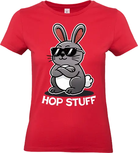 Hop Stuff - bunny, hare, cute rabbit, rabbit art, animal lovers, wildlife, pet rabbit, rabbit gifts, rabbit illustration, Easter bunny - Standard T-Shirt (Frauen)