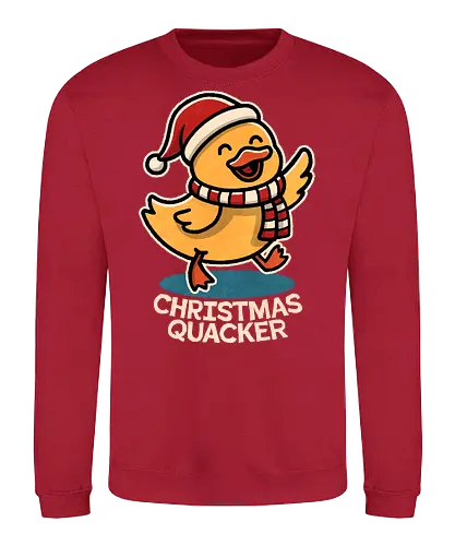 Christmas Quacker - duck, quacker, holiday, winter, gifts, seasonal, christmas gifts, xmas, festive, holiday decorations, merry christmas, christmas spirit - Sweatshirt