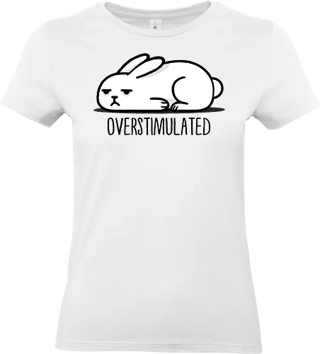 Overstimulated Bunny - bunny, rabbits, adhd, Overstimulated, Overstimulated, mental health, anxiety art, sensory overload, busy lifestyle, stress relief, mindfulness, abstract art, colorful design, emotional wellness - Standard T-Shirt (Frauen)
