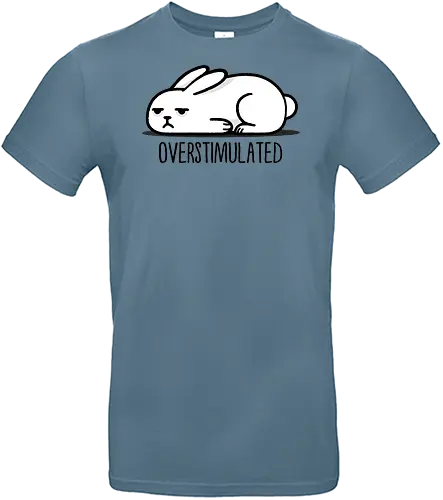 Overstimulated Bunny - bunny, rabbits, adhd, Overstimulated, Overstimulated, mental health, anxiety art, sensory overload, busy lifestyle, stress relief, mindfulness, abstract art, colorful design, emotional wellness - Standard T-Shirt