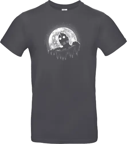 Moonlight Iron - moon, moonlight, space, star, giant, iron, iron giant - Standard T-Shirt